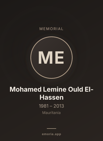 Memorial portrait of Mohamed Lemine Ould El-Hassen