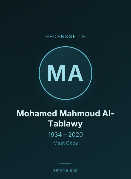 Gedenkportrait von Mohamed Mahmoud Al-Tablawy