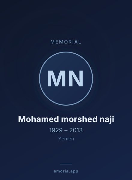 Memorial portrait of Mohamed morshed naji