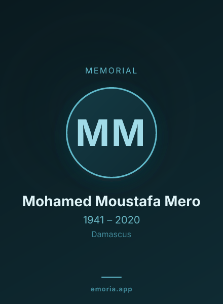 Memorial portrait of Mohamed Moustafa Mero