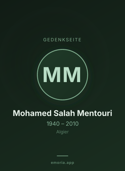 Gedenkportrait von Mohamed Salah Mentouri