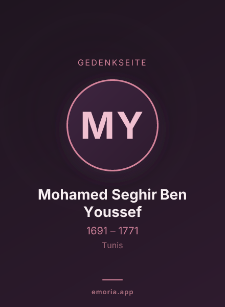 Gedenkportrait von Mohamed Seghir Ben Youssef