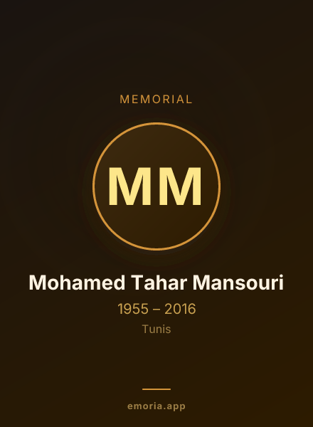 Memorial portrait of Mohamed Tahar Mansouri