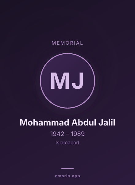 Memorial portrait of Mohammad Abdul Jalil