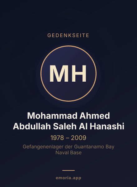 Gedenkportrait von Mohammad Ahmed Abdullah Saleh Al Hanashi