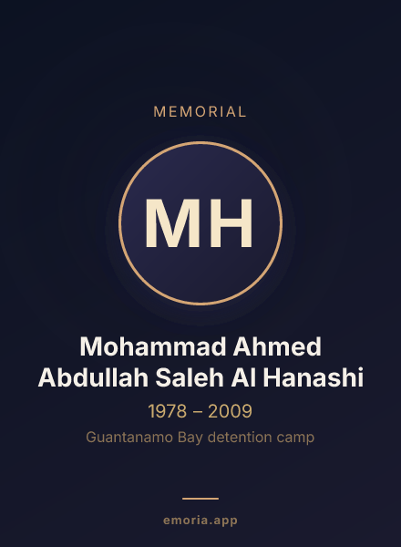 Memorial portrait of Mohammad Ahmed Abdullah Saleh Al Hanashi