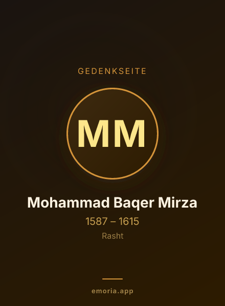 Gedenkportrait von Mohammad Baqer Mirza