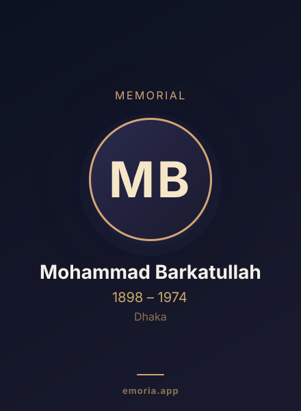 Memorial portrait of Mohammad Barkatullah