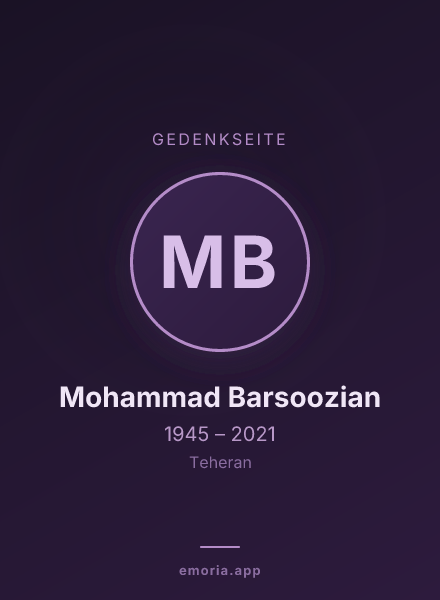 Gedenkportrait von Mohammad Barsoozian
