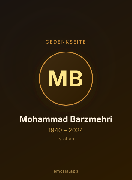 Gedenkportrait von Mohammad Barzmehri