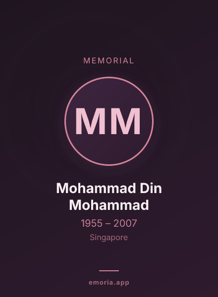 Memorial portrait of Mohammad Din Mohammad