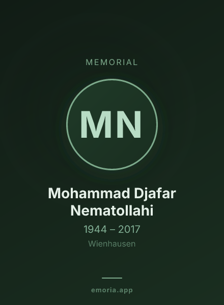 Memorial portrait of Mohammad Djafar Nematollahi