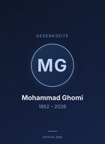 Gedenkportrait von Mohammad Ghomi