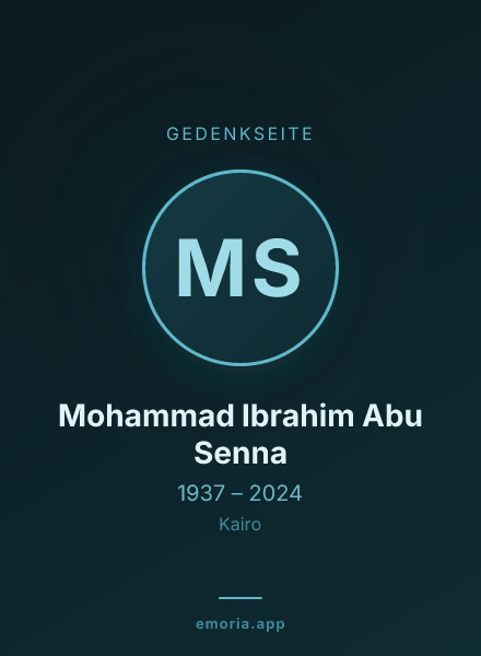 Gedenkportrait von Mohammad Ibrahim Abu Senna
