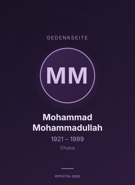 Gedenkportrait von Mohammad Mohammadullah