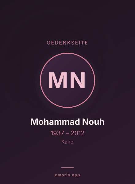 Gedenkportrait von Mohammad Nouh