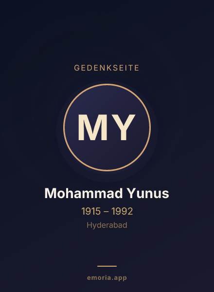 Gedenkportrait von Mohammad Yunus