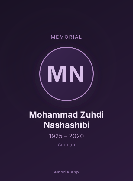 Memorial portrait of Mohammad Zuhdi Nashashibi