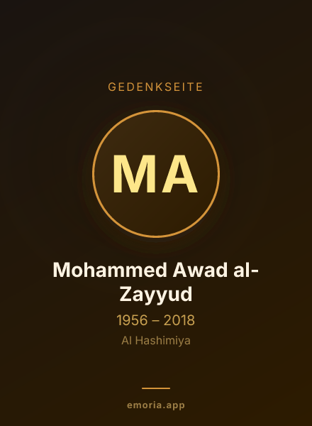 Gedenkportrait von Mohammed Awad al-Zayyud