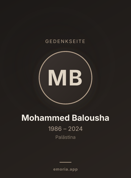 Gedenkportrait von Mohammed Balousha
