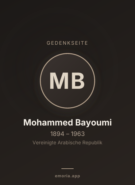 Gedenkportrait von Mohammed Bayoumi