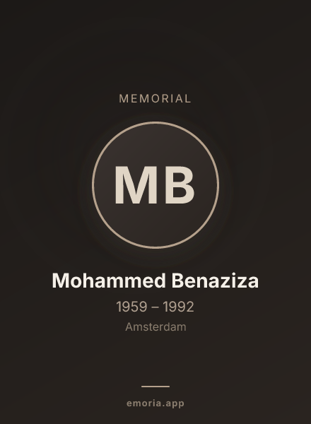 Memorial portrait of Mohammed Benaziza