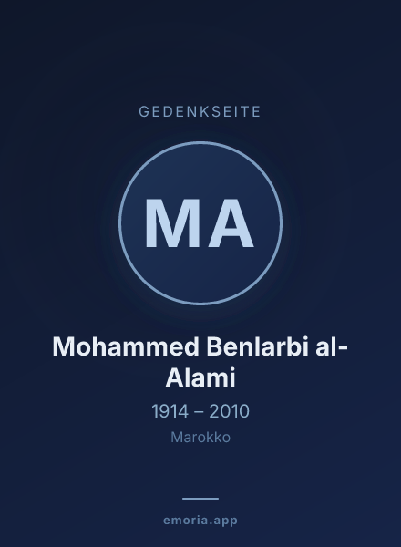Gedenkportrait von Mohammed Benlarbi al-Alami