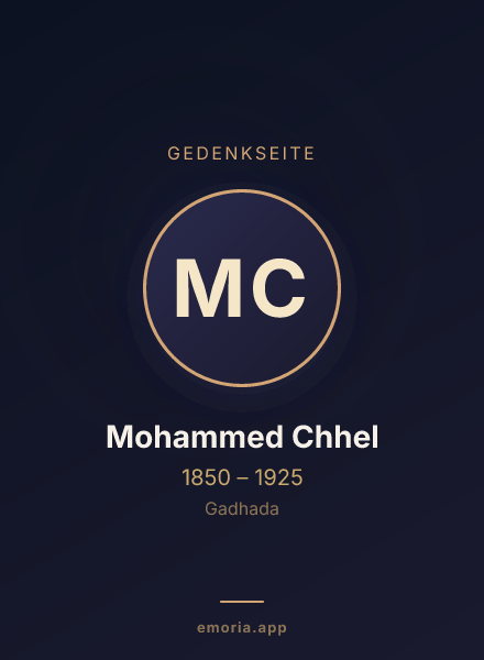 Gedenkportrait von Mohammed Chhel