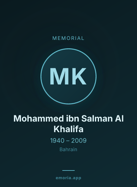 Memorial portrait of Mohammed ibn Salman Al Khalifa