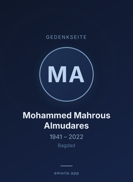 Gedenkportrait von Mohammed Mahrous Almudares