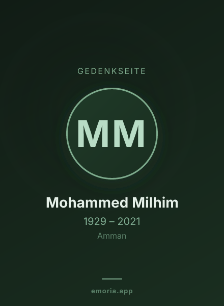 Gedenkportrait von Mohammed Milhim