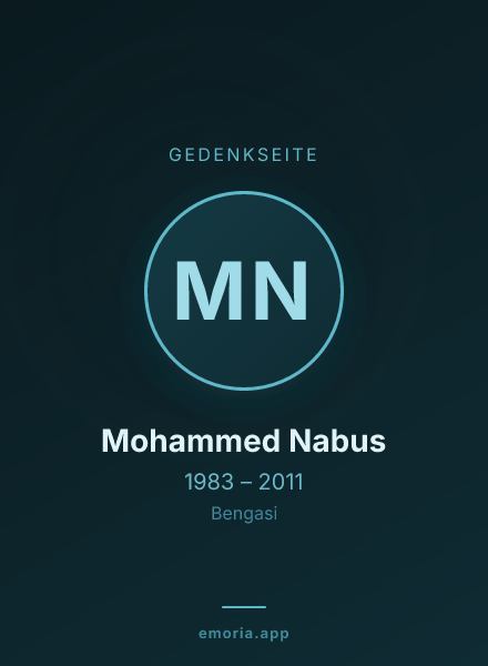 Gedenkportrait von Mohammed Nabus