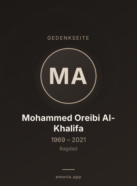 Gedenkportrait von Mohammed Oreibi Al-Khalifa