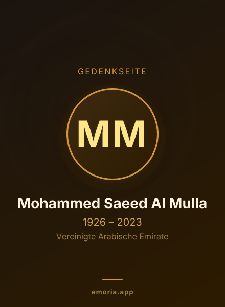 Gedenkportrait von Mohammed Saeed Al Mulla