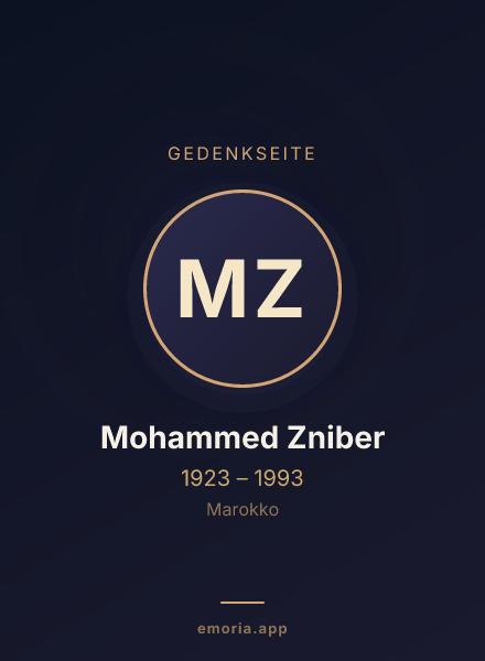 Gedenkportrait von Mohammed Zniber