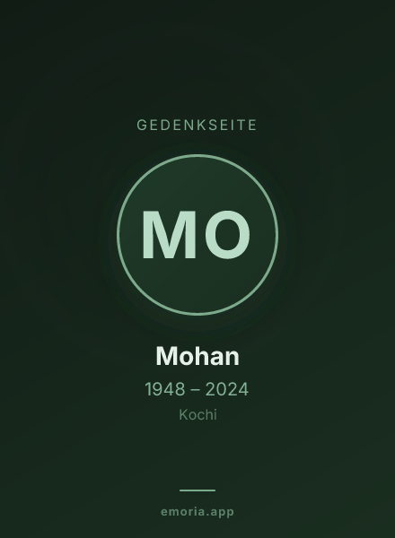 Gedenkportrait von Mohan