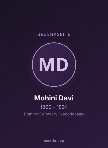 Gedenkportrait von Mohini Devi