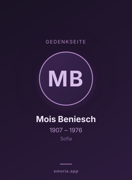 Gedenkportrait von Mois Beniesch