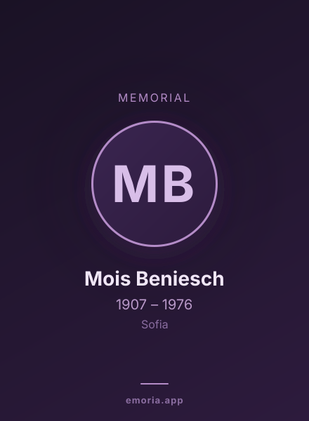 Memorial portrait of Mois Beniesch