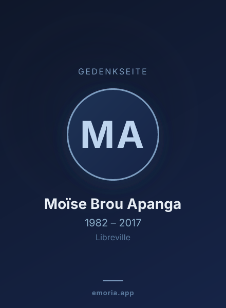 Gedenkportrait von Moïse Brou Apanga