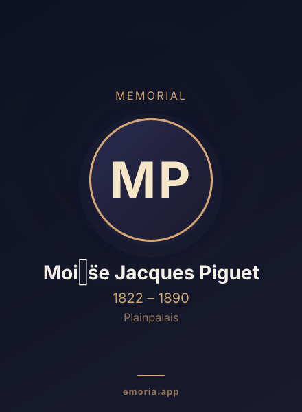 Memorial portrait of Moi͏̈se Jacques Piguet