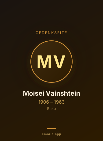 Gedenkportrait von Moisei Vainshtein