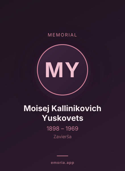 Memorial portrait of Moisej Kallinikovich Yuskovets