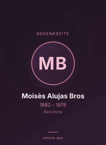 Gedenkportrait von Moisès Alujas Bros