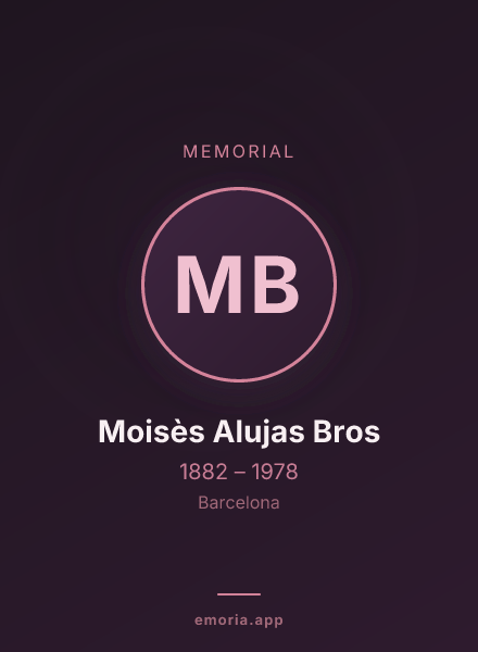 Memorial portrait of Moisès Alujas Bros