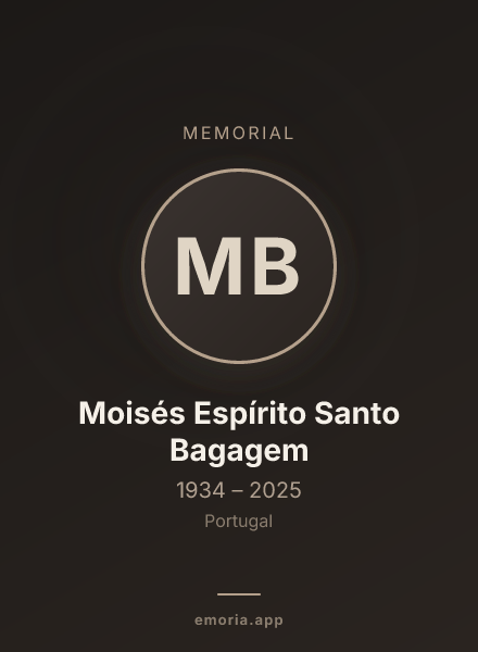 Memorial portrait of Moisés Espírito Santo Bagagem