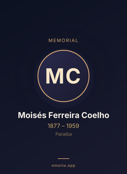 Memorial portrait of Moisés Ferreira Coelho