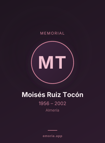 Memorial portrait of Moisés Ruiz Tocón