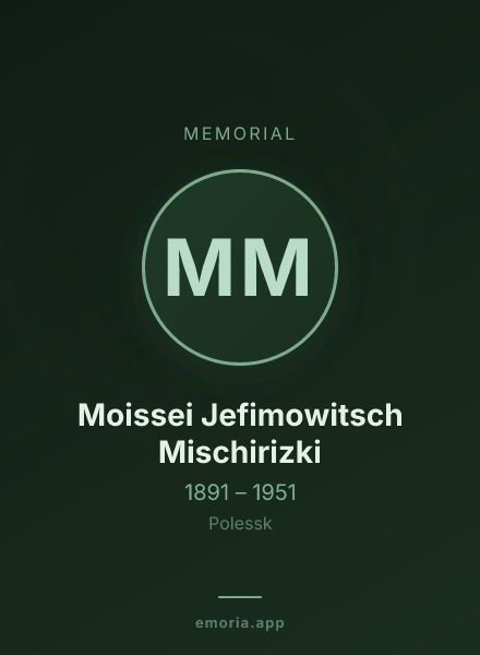 Memorial portrait of Moissei Jefimowitsch Mischirizki