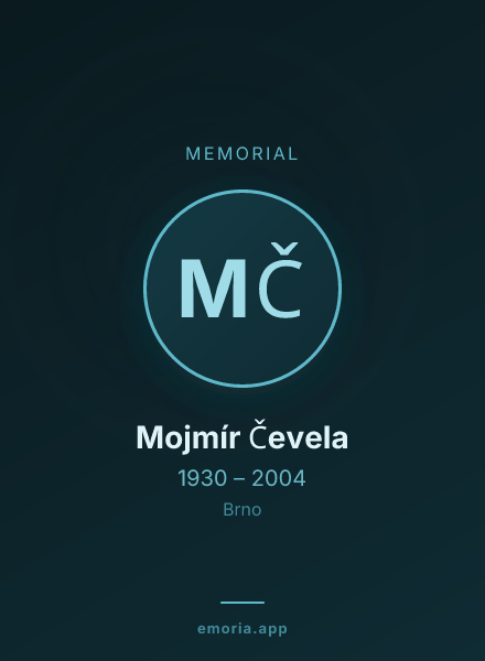 Memorial portrait of Mojmír Čevela
